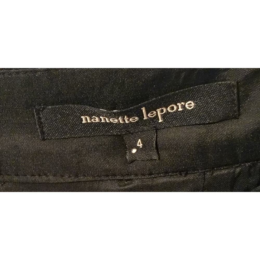Nanette Lepore Black Multicolor Lace Beaded Miniskirt Size 4 - Picture 2 of 4